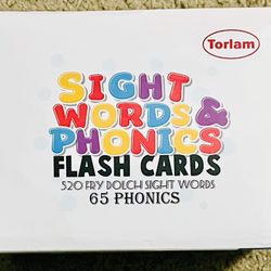 Sight Words & Phonics Flash Cards for Kids