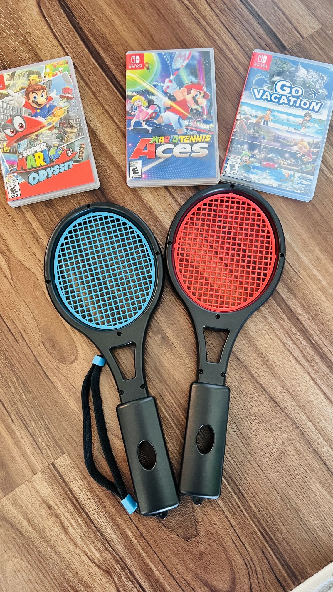 Nintendo Switch Games and Tennis Racket