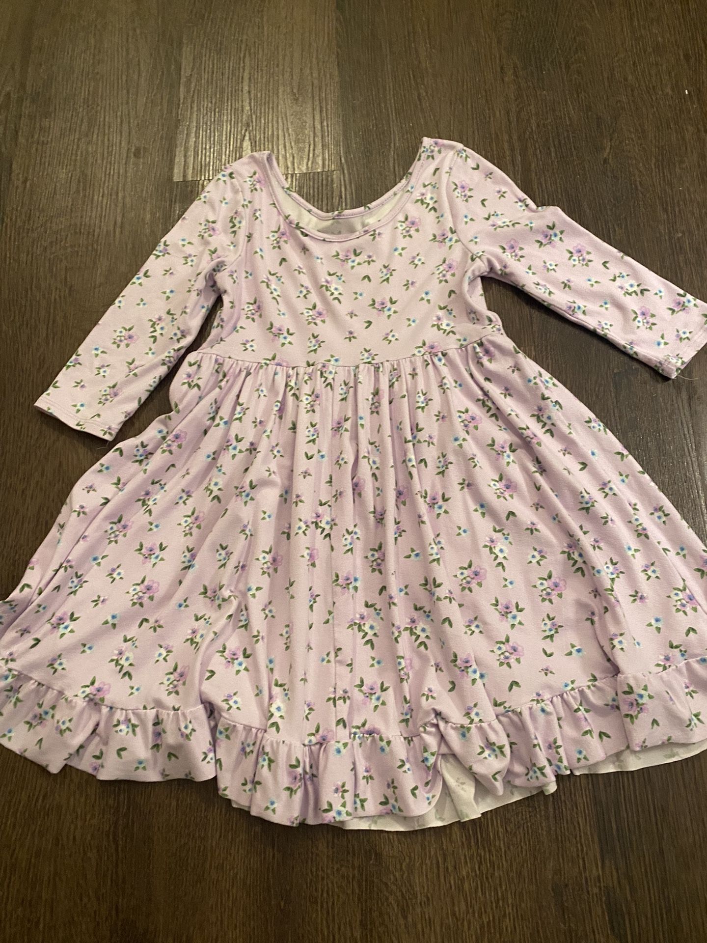 Girls Pink Flower Dress Size 7/8 #15