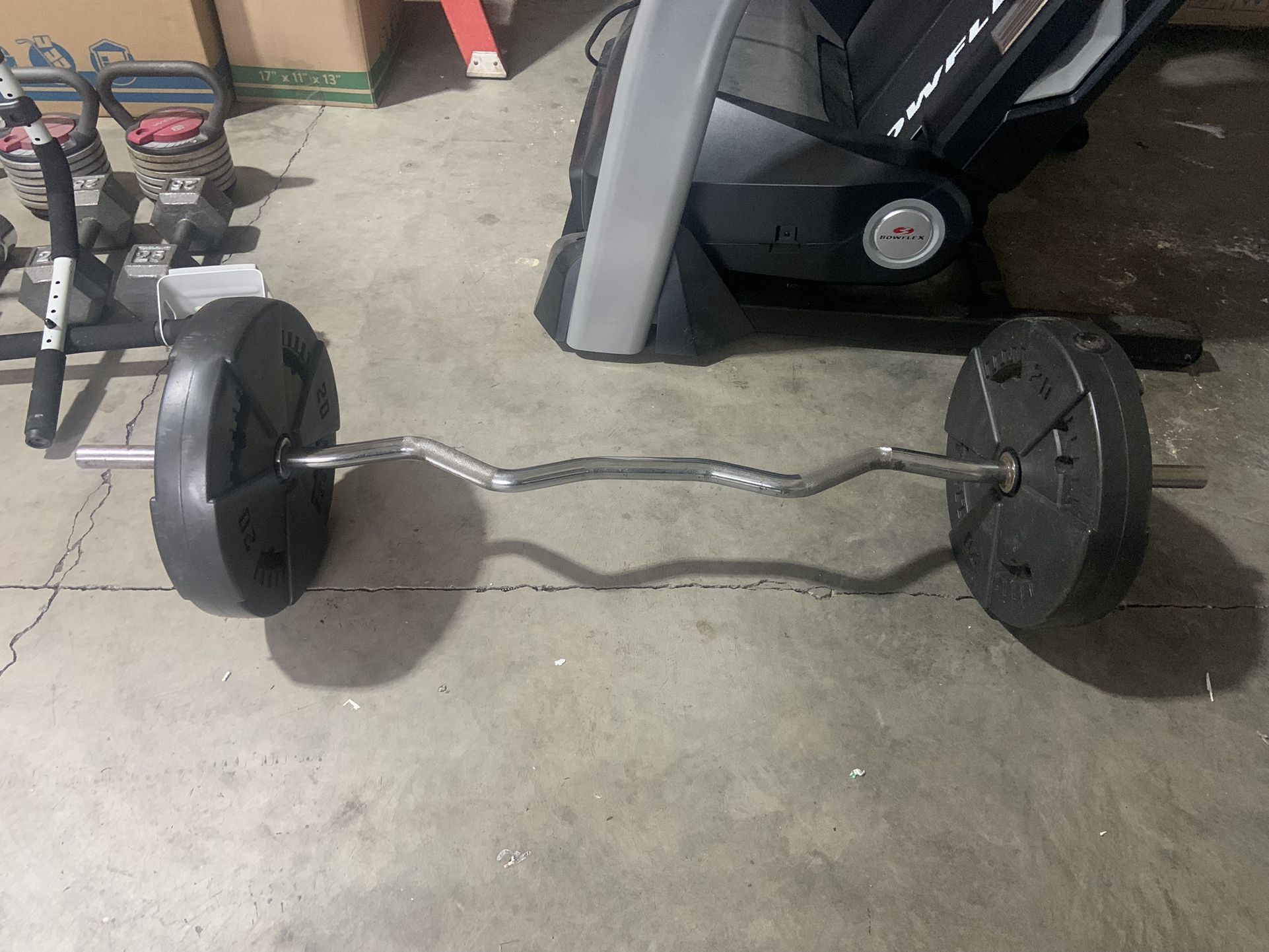 Curl Bar With Weights