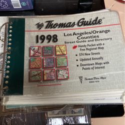 Laminated Thomas Guide Los Angeles And Orange Counties 1998