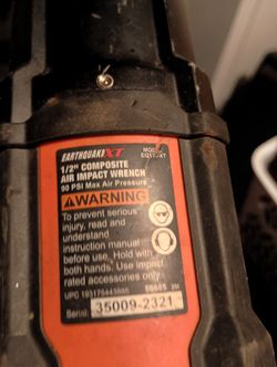 Earthquake XT Half Inch Composite Air Impact Wrench