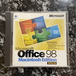 Microsoft Office 98 Macintosh Gold Edition Apple /mac 