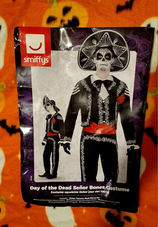 Dia De Los Muertos Señor Bones Halloween Costume 🎃