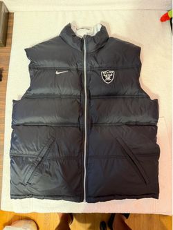 Raiders reversible puff jacket size large