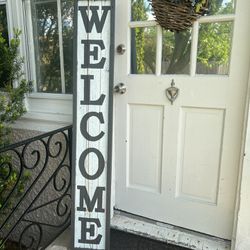 Welcome sign double sided harvest 