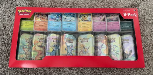 Pokémon TCG: Scarlet & Violet Prismatic Evolutions Costco Mini Tins 8-Pack