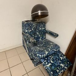 Vintage Hair Dryer Chair W/matching Salon Chair 