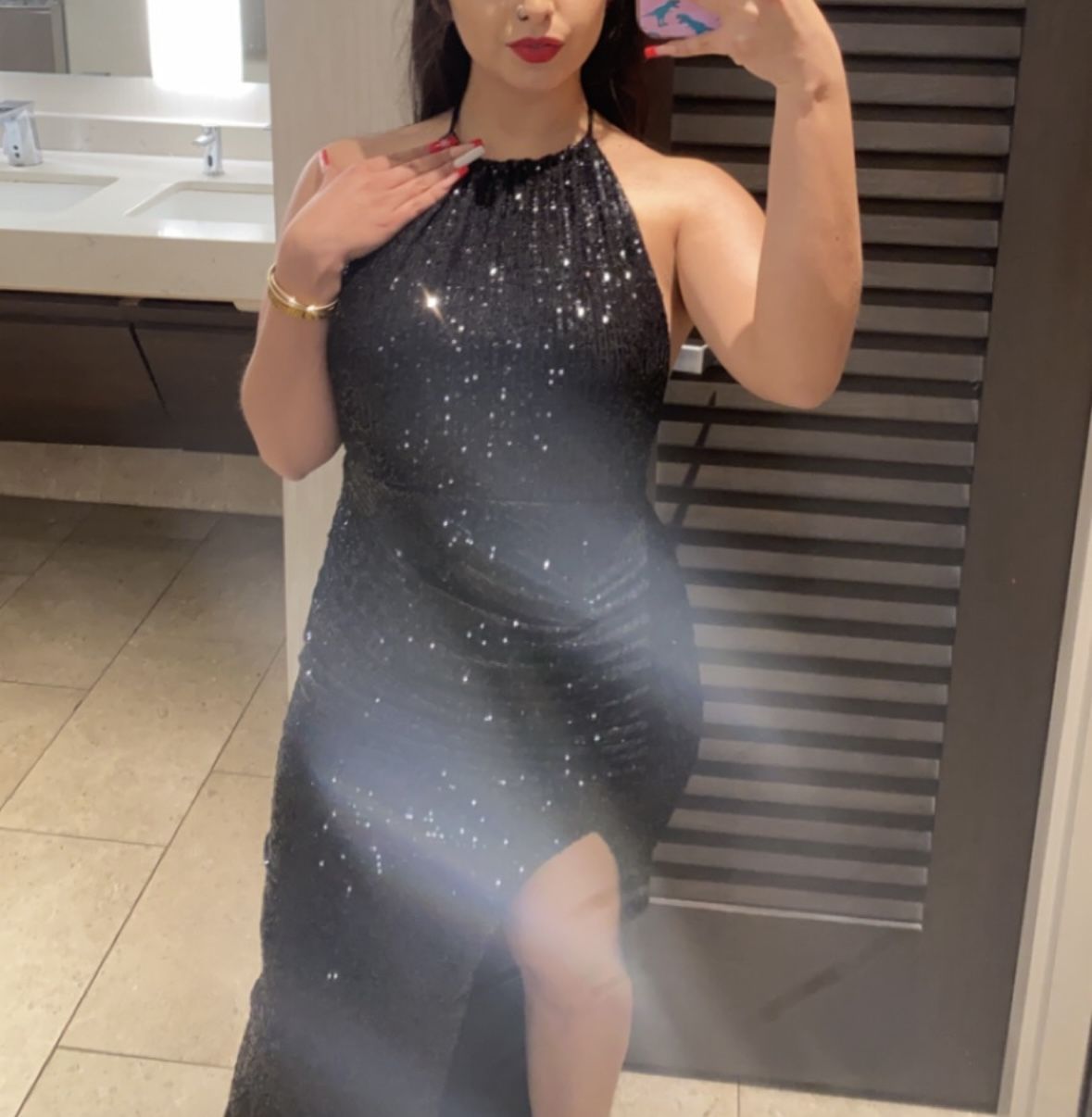 Backless Black Dress