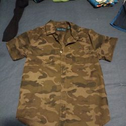 Boys Army Shirt Size 10