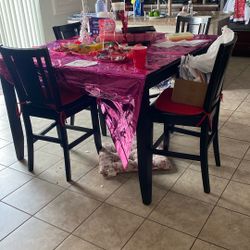 square table with 4 chairs