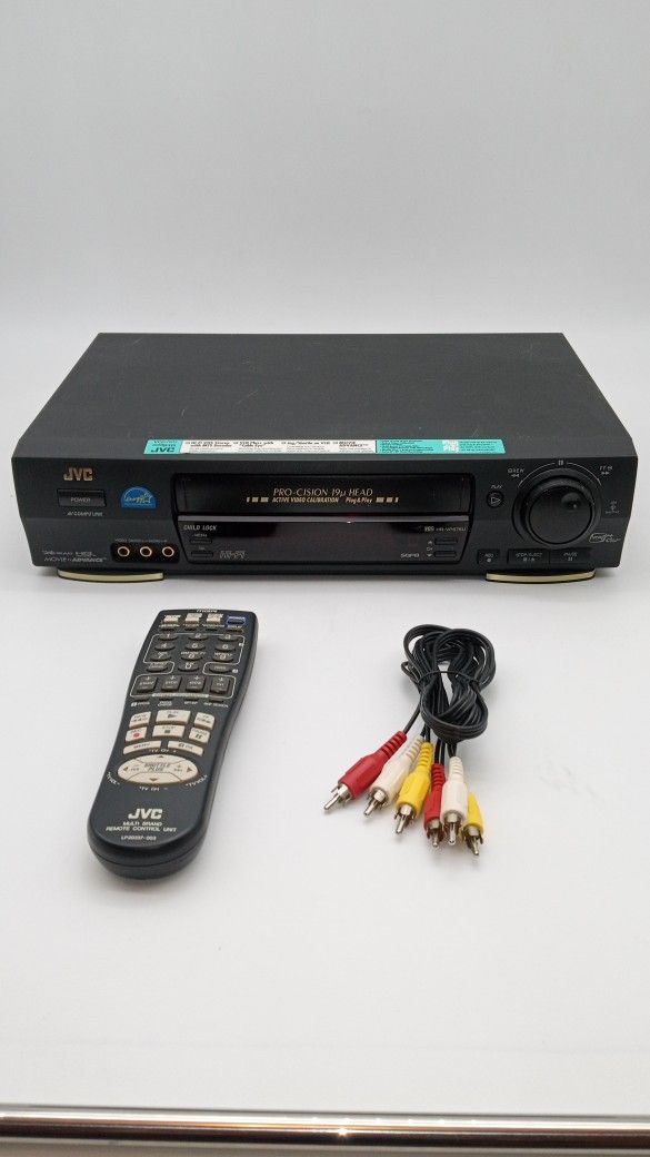 JVC ,VCR with Remote And AV Cable. Works Fine.