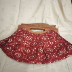 Vintage Wood Handle Purse