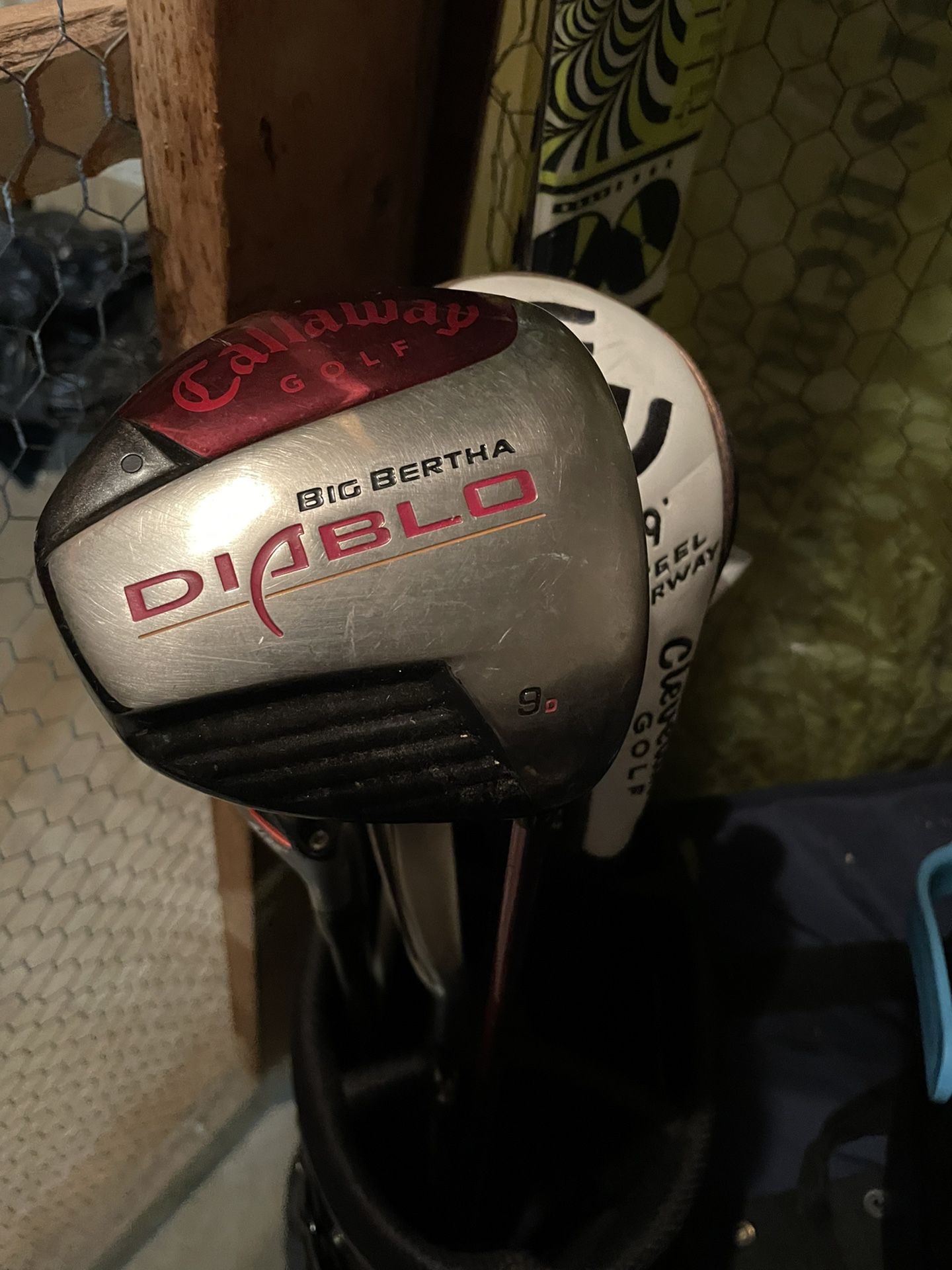Junior Nike Irons With Rescue, 3 W Callaway Diablo Driver  