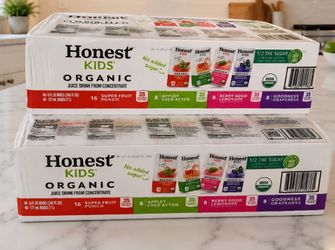 Honest Kids Organic Juice Boxes – 3 Unopened Variety Packs (40 Juice Boxes Each) 🍎🍇