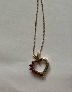 Gold Plated Sterling Silver Heart Necklace