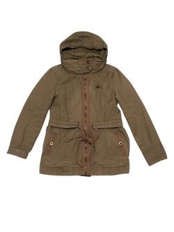GOA Style Green & Brown Zip-Up Hooded Jacket 