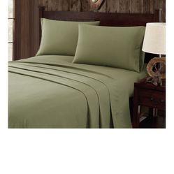 New Mossy Oak 4 Piece Queen Sheet Set In Loden Green