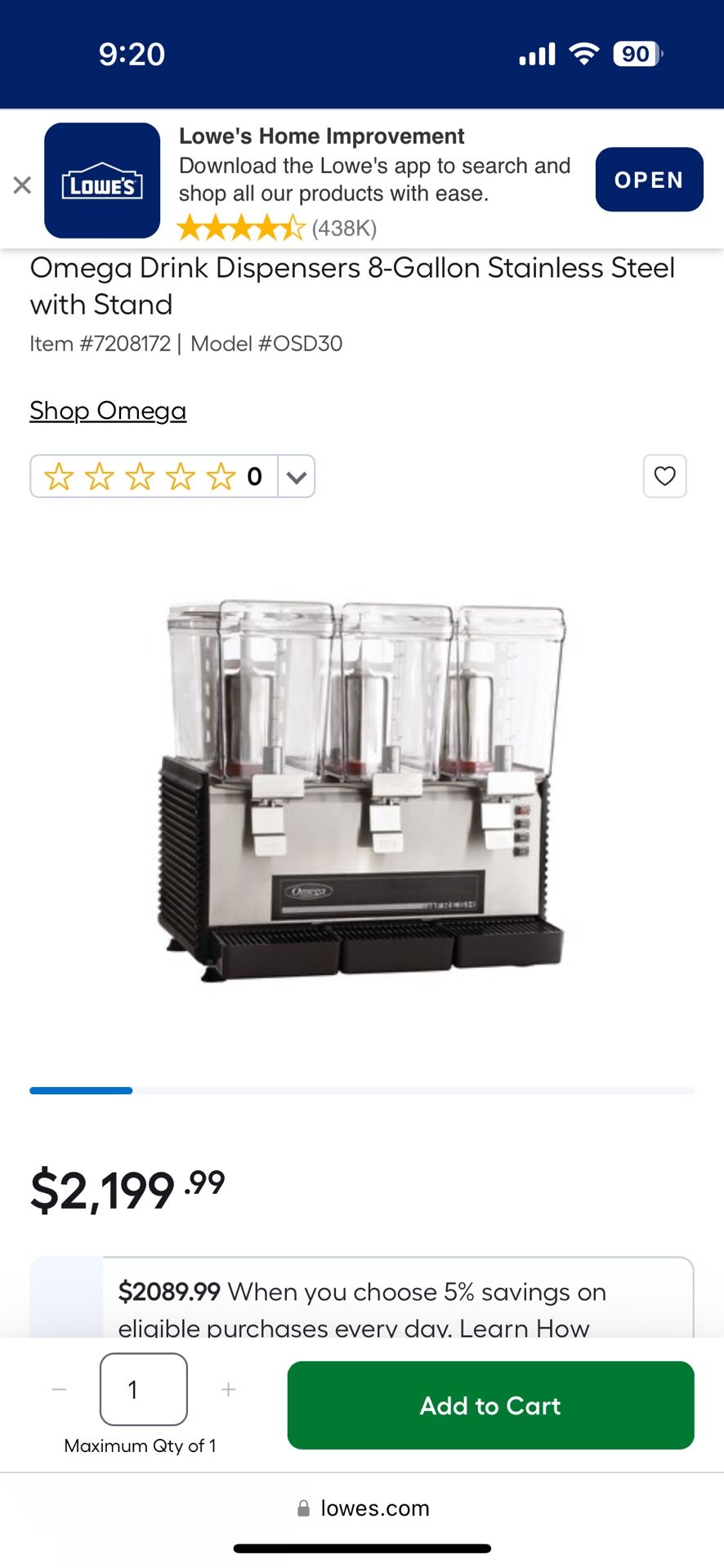 Restaurant Grade Drinks Dispenser