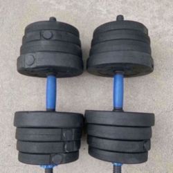2 - Pair 35lbs Each Dumbbells Adjustable !!!