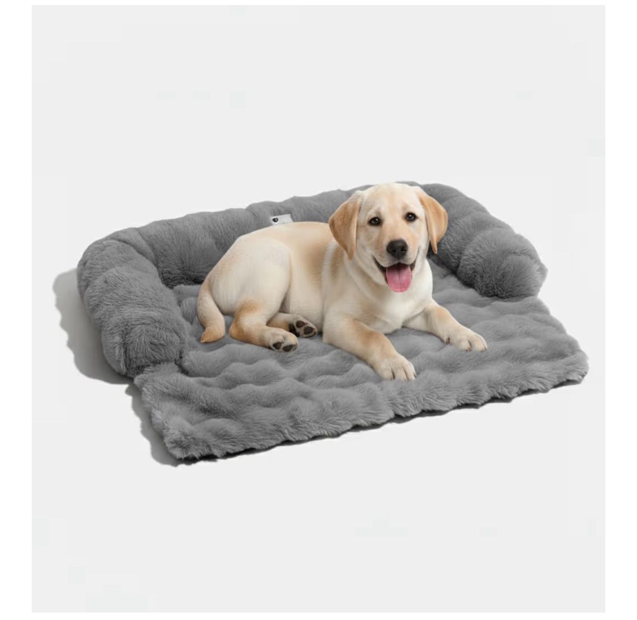 Brandnew  Pet Fluffy Fuzzy Couch Cover, Calming Washable Dog Bed Sofa Protector Pets Mat for Small Dogs and Cats (Grey,27.56 × 24.02 × 5.51 in)