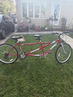 Two seated bicycle