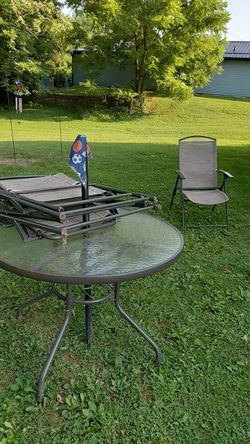 Outdoor table and three chairs