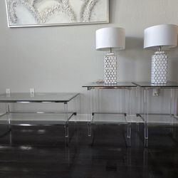 Center and Side tables Including Lamps