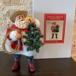 Possible Dreams Lighted Lasso Santa
