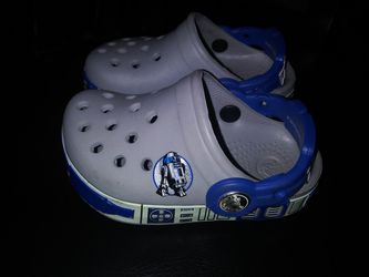 Star war glow dark crocs kids toddler 4/5