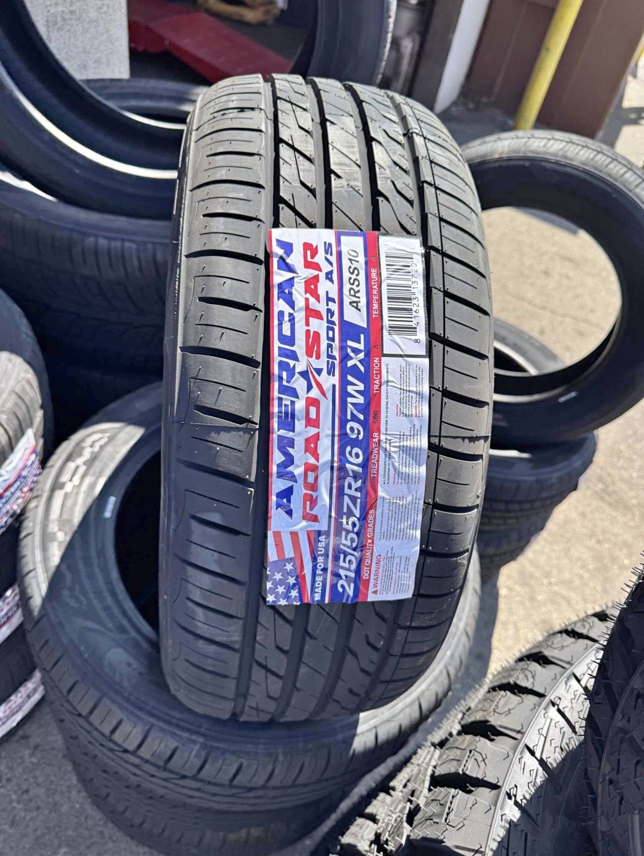 215-55-16 American Roadstar Sport A/S 97W Brand new Free Mount Balance installed Carry All Sizes