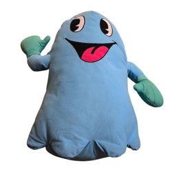 Pac Man Bashful Inky Blue Ghost stuffed plush 19" tall Namco Bandai Toy Factory 