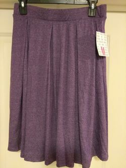 Lularoe Purple heathered Madison skirt NWT