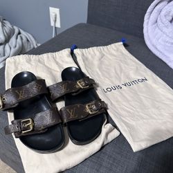 Louis Vuitton "Bom Dia Flat Mule" Women Sz 5