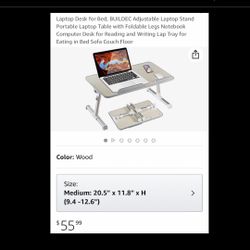 Adjustable Laptop Stand Portable Laptop Table w/Foldable Legs Notebook Computer Desk for Reading & Writing Lap Tray-Kids Eating/Bed/Sofa/Couch/Floor