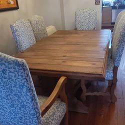 Large dining room set for 6 - real wood