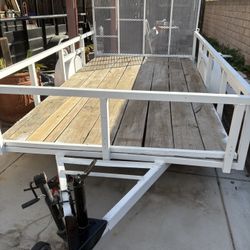 Utility Trailer 12X6.5x1 with NEW Pink and NEW LED Lights with 4 x 6.5 ramp