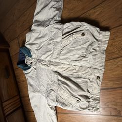vintage blue quilted puffer jacket by Aberdeen Flaws as seen in the last picture (slight stain)  Medium on tag