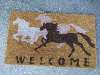 Horse door mat