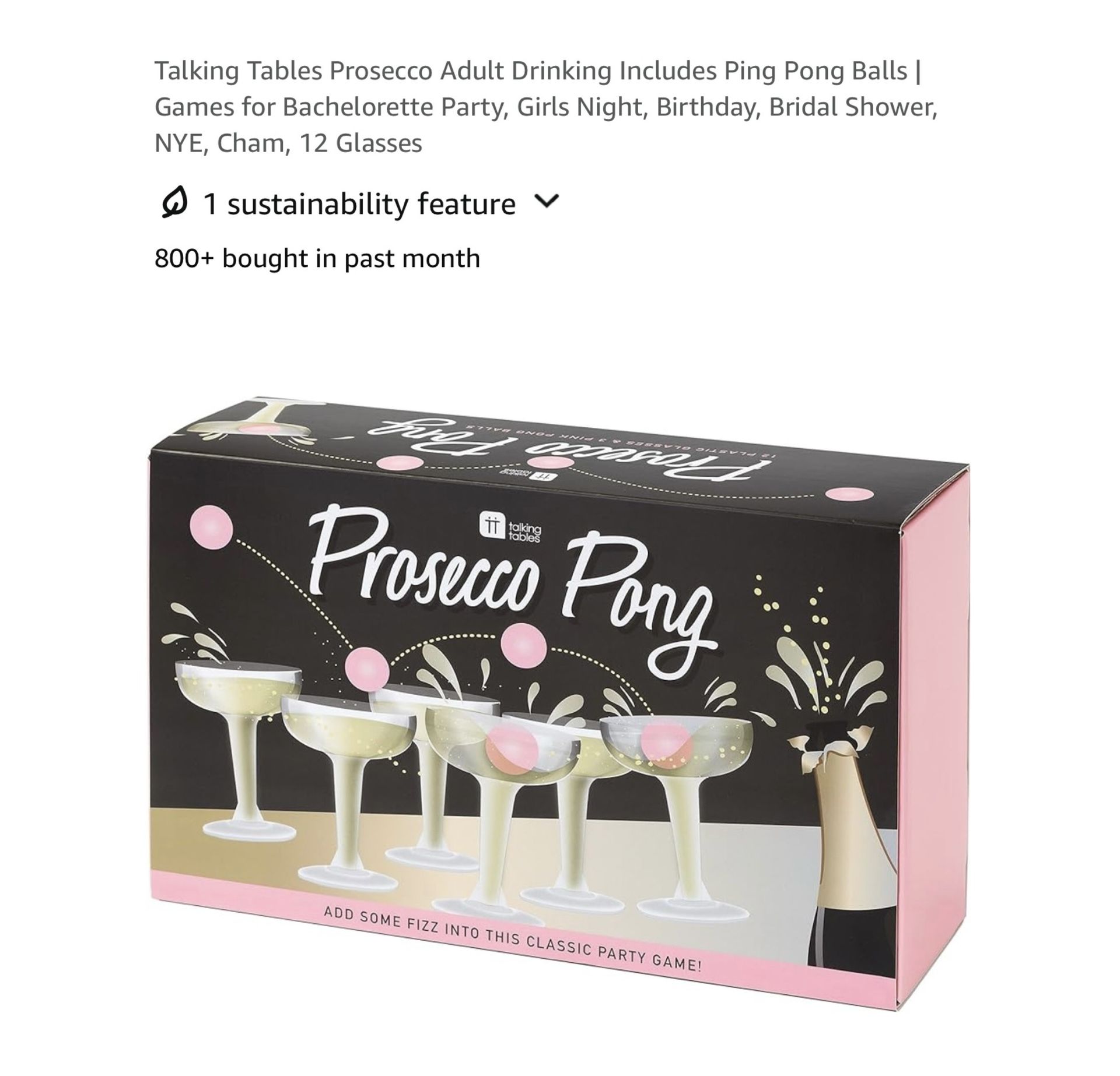 Brand new Talking Tables Includes Ping Pong Balls | Games for Bachelorette Party, Girls Night, Birthday, Bridal Shower, NYE, Cham, 12 Glasses
