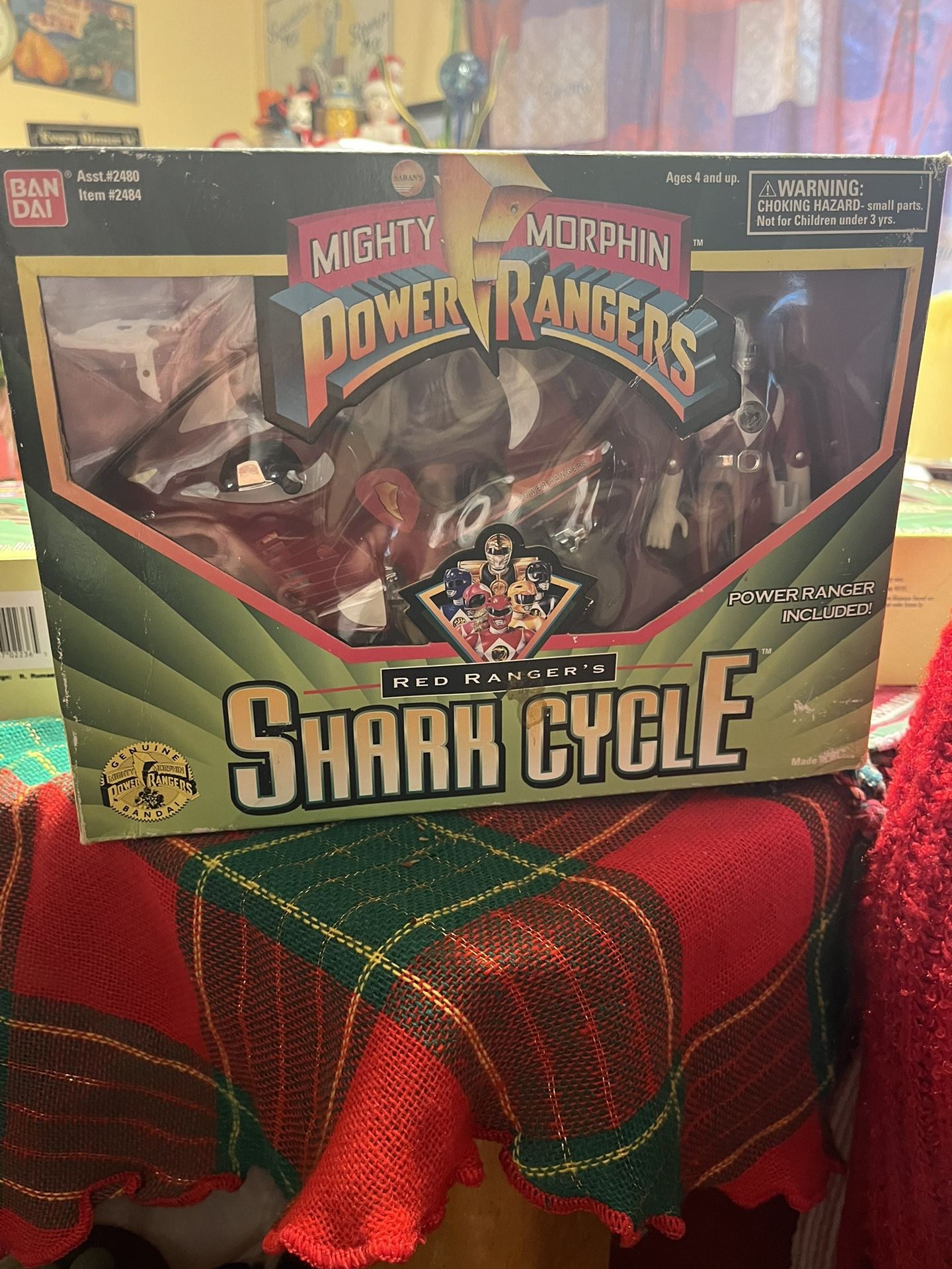 Red,yellow,pink Power Ranger Shark Cycle