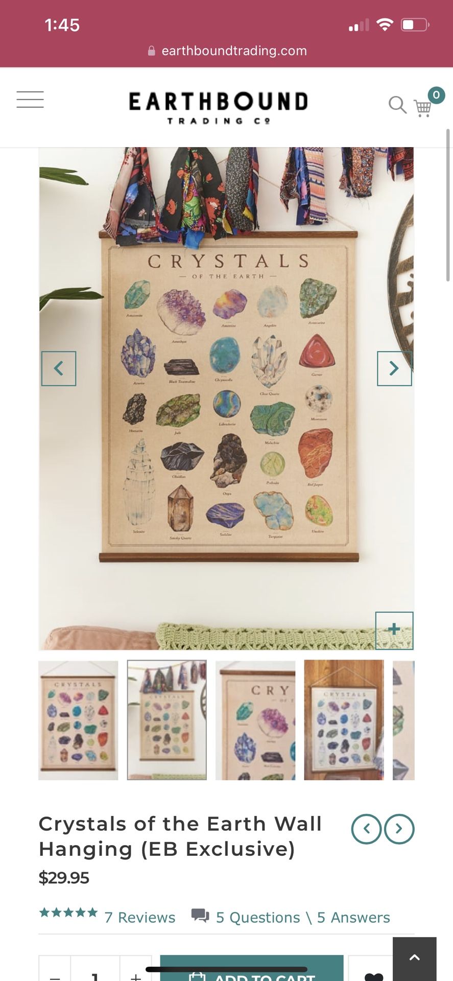 Crystals Of The Earth Wall Hanging