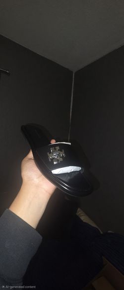 Tory Burch Black Double T Slide Sandals – Like New w/ Box