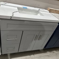 Bathroom vanity 36 inch gray 