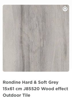 Rondine Hard & Soft Grey 15x61 cm J85520 Wood effect Outdoor Tile