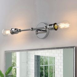 Brand New 2-light Chrome Bathroom Vanity Light Fixture