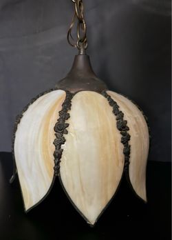 Vintage 1970s Tulip Pendant Light 🌼 Mid Century Hanging Lamp