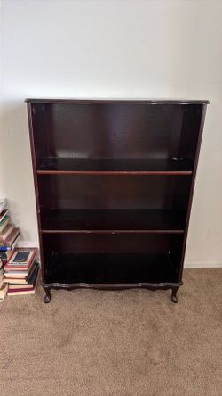 Brown book shelf