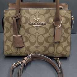 COACH Andrea Carryall Bag Signature Canvas Khaki