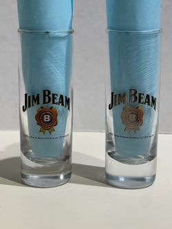2 JIM BEAM WHISKEY SHOT GLASSES